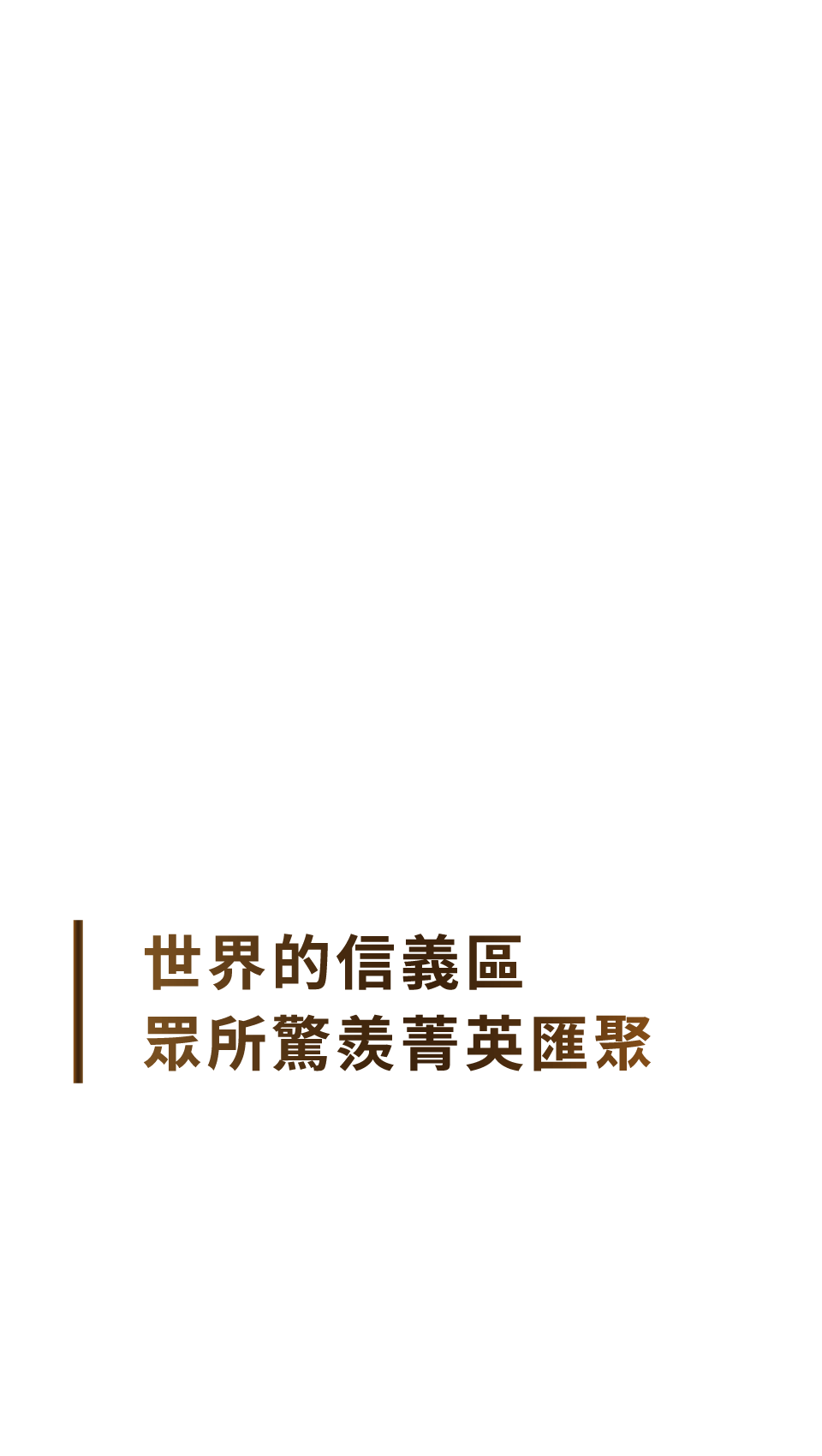 世界的信義區眾所驚羨菁英匯聚